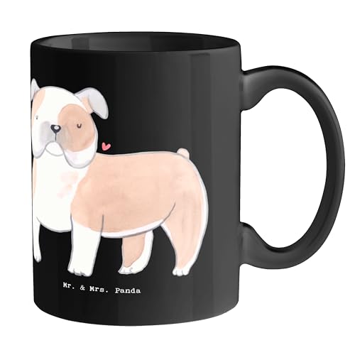 Mr. & Mrs. Panda Tasse Englische Bulldogge Freunde - Geschenk, loyal, Kaffeetasse, beste Freunde, Hund, Hunderasse, Haustiere, Teebecher,