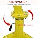 2000 LBS Hydraulic Pickup Truck Crane, Davit Crane with Hand Winch, 44.5” to 59” Working Boom Range, Lifting Range 5”-82.5”, Truck-Mounted Bed Crane for Lifting Goods in Construction, Yellow