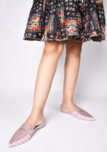 Image of TRYME Trending Stylish Buckle Bellies Soft & Comfortable Flat Mules Sandal for Womens and Girls