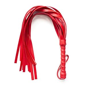 Boowhol Damen Herren Peitsche Lederpeitsche Reitpeitsche Flirt-Produkt SM Sexspielzeug Sex Cosplay (Rot)