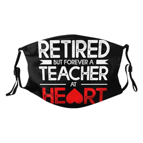 Retired Teacher 2023 Adult Dust Mask Adjustable Dust Face with 2 Filter98