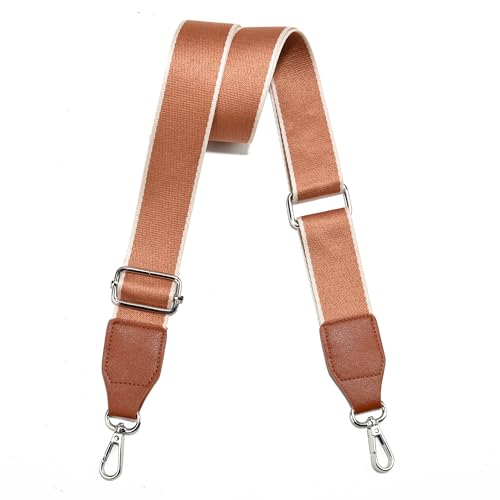 Image of Purse Straps Replacement Crossbody, Universal Wide Shoulder Strap for Bags Adjustable Straps for Handbags (Silvery Hardware)