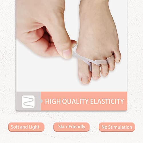 Gel Toe Straightener Hammer Toe Corrector For Women And Men, Flexible Size Soft Toe Spacer Splint Toe Separators To Relief Foot Pain, Bunions, Overlapping Toes Claw Toes.(1 Pair Beige With White) #TOP2