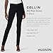 Hudson Women's Collin Mid Rise Skinny Ankle Jean with Back Flap Pockets, Black, 28W x 32L