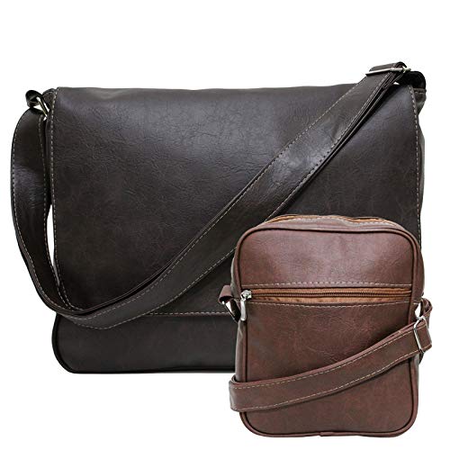 Kit Bolsa Pasta Carteiro Masculina Tiracolo E Shoulder Bag