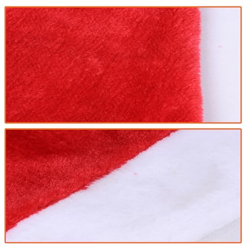 KAILIYA 5 Pack Plush Christams Hat Red Velvet Santa Hat with Comfort Warm Lining for Xmas Party Adul