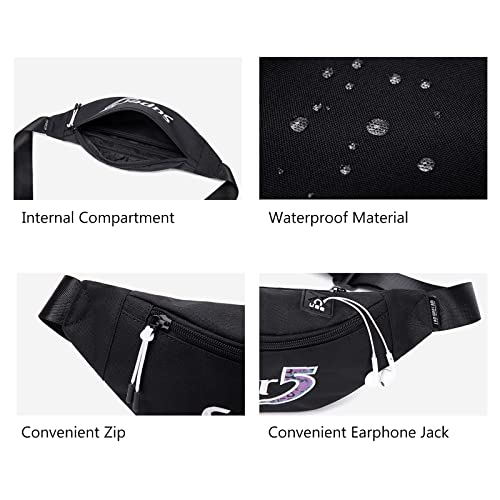 SHUBIAO Zwarte heuptas,Dames Heuptas voor heren met zak Ritssluiting Verstelbare riem Heuptas Multifunctionele heuptas Heuptassen Schoudertas Pouch Borsttas voor sportschool Fitness Workout Reizen - Image 4