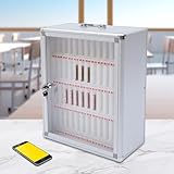 Casier portable pour téléphone portable, armoire de rangement murale en aluminium avec ser...