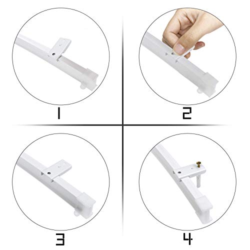 Ceiling Curtain Track, Curved Curtain Track Ceiling Wall Mount Flexible Ceiling Track with Curtain Track System, Alloy Plastic Ceiling Track Room Divider For Bay Window Bunk Bed RV Curtain, 9.8Ft