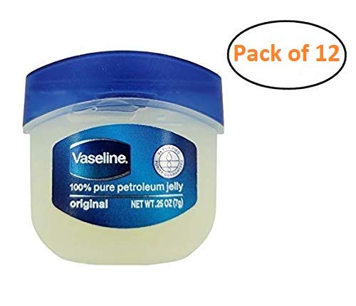 Vaseline Pocket Size 100% Pure Petroleum Jelly Original .25 Ounce Pack of 12