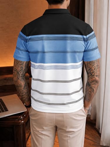 Image of Noble Monk Men's Regular Fit Polo Neck T-Shirt | Half Sleeve