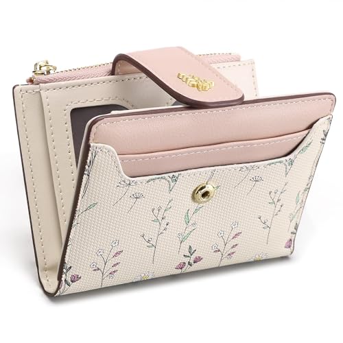 Women's Fashion Retro Printed Multi-card Slot Coin Purse Small Fresh Flower Double-sided Folding Zipper Wallet4