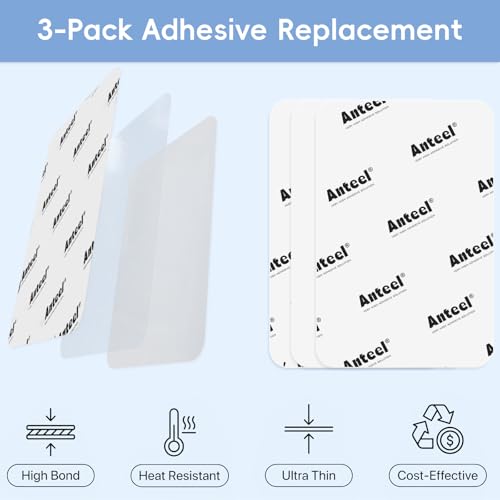 Image of LvShuLiangPin 3 Pcs Replacement Sticky Adhesive Pads for Silicone Suction Mount, 2.05 inch x 3.03 inch, Double-Sided Sticker Tape Compatible with Standard-Size Silicone Suction Phone Case Mount