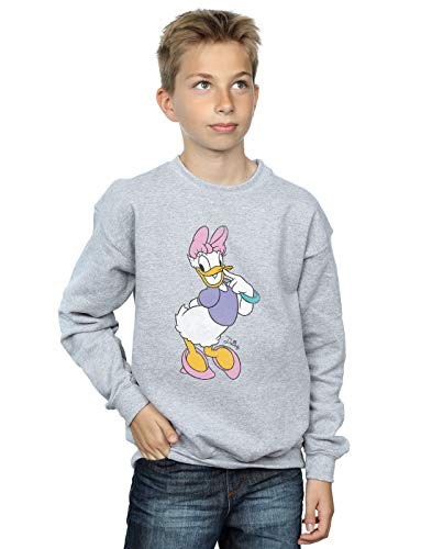 Disney Boys Classic Daisy Duck Sweatshirt Sport Grey 7-8 Years
