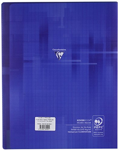 Clairefontaine 980420C - Schulheft / Praxisarbeitsheft Koverbook DIN A4+ 24x32 cm, 32 Blatt, französische Lineatur 90 g + blanko Zeichenpapier 125g, geheftet, farbig sortiert, 1 Stück