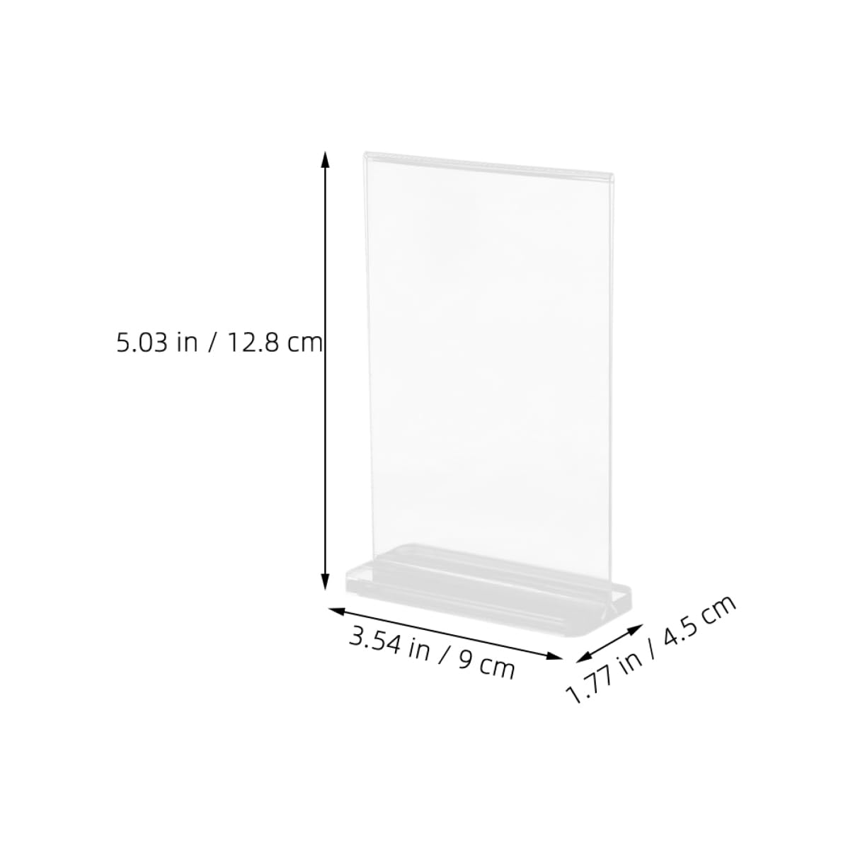 VILLCASE 6 Piece Menu Display Stand Holder Acrylic Sign Stands for Restaurant Cafe Office Hotel Stable Base