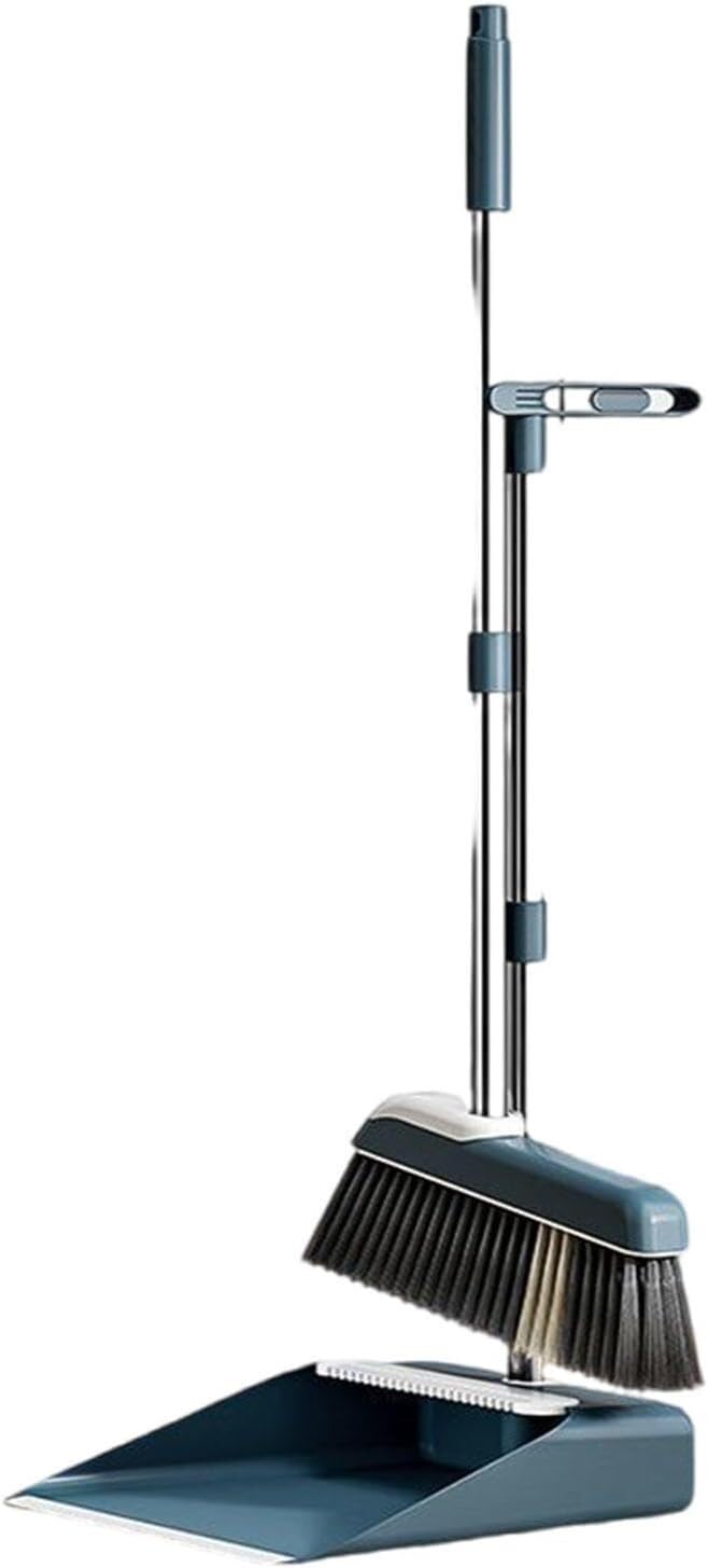 Broom, Broom and Dustpan Set Long Handle Lightweight Indoor&Outdoor Sweeping