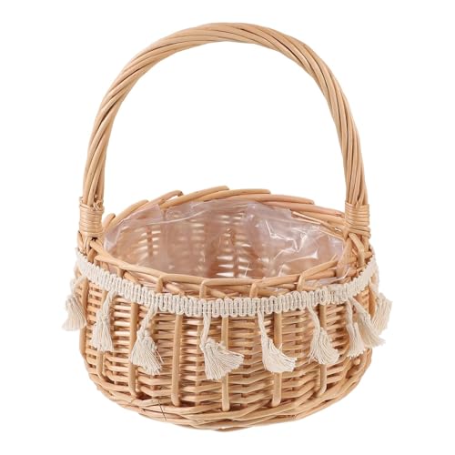 Paniers En Osier De Pâques, Panier Avec Anse, Paniers En Rotin Avec Anses, Panier De Mariage En Paille, Panier Osier Champignon Pour Le Shopping, La Maison, Panier Portable