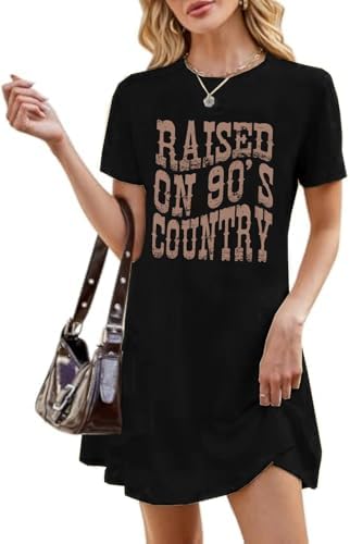 Western Dress for Women 90s Country Concert Cowgirl Outfits Summer Dresses Rodeo Vintage Graphic Tees