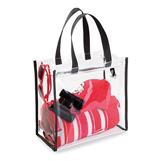 mDesign bolsa viaje perfecta para sus accesorios - Bolsa playa o para artículos de higiene y cosméticos - Bolsa multiusos color transparente/negra