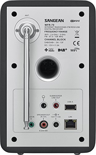 Sangean WFR-70C Internet Radio - WiFi und DAB+ radio - Spotify-Player - UKW-RDS und AUX-In - grau – Bild 4