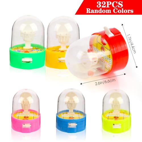 Zasnynua 32 Pack Mini Finger Basketball Toys, Fun Handheld Basketball Shooting Games Desktop Fidget Game, Party Favors Decorations Classroom Rewards Carnival Prizes for Kids