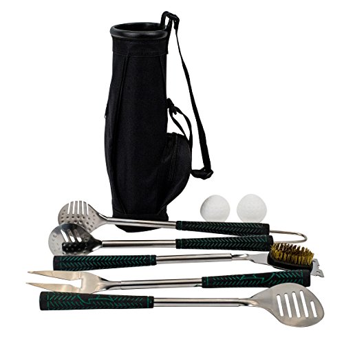 Golf BBQ Tools - 7 Piece Golf Grip Grilling Set