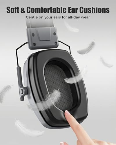 Image of ProCase Hearing Protection Ear Muffs SNR 33dB, Noise Cancelling Headphones | Adjustable NRR 28dB Noise Reduction Earmuffs for Adults & Kids, Shooting, Lawn Mowing, Studying, Autism Sensory Needs