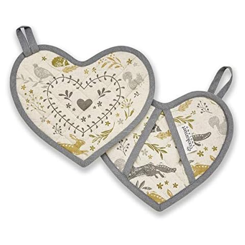 Cooksmart Heat Resistant Pot Holders - Woodland Cover