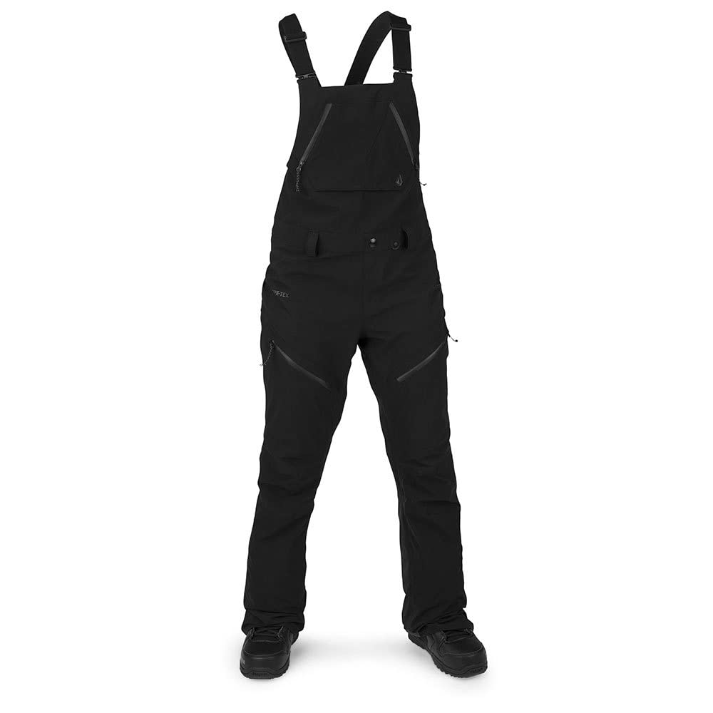 Volcom Womens Elm Stretch Gore Bib Overalls, Black, S