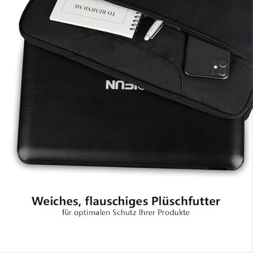 BOIFUN Tragetasche für tragbaren DVD-Player (17,5 Zoll), Reise-Laptop-Hülle, Tragegrifftasche für Computer, Notebook, MacBook, Schwarz