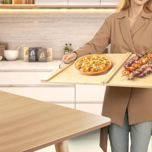 Folding Noodle Board Stove Cover, Cubierta para Estufa de Bambú Rectangular con Asa Plegable 29.5" x 22" miniatura 4