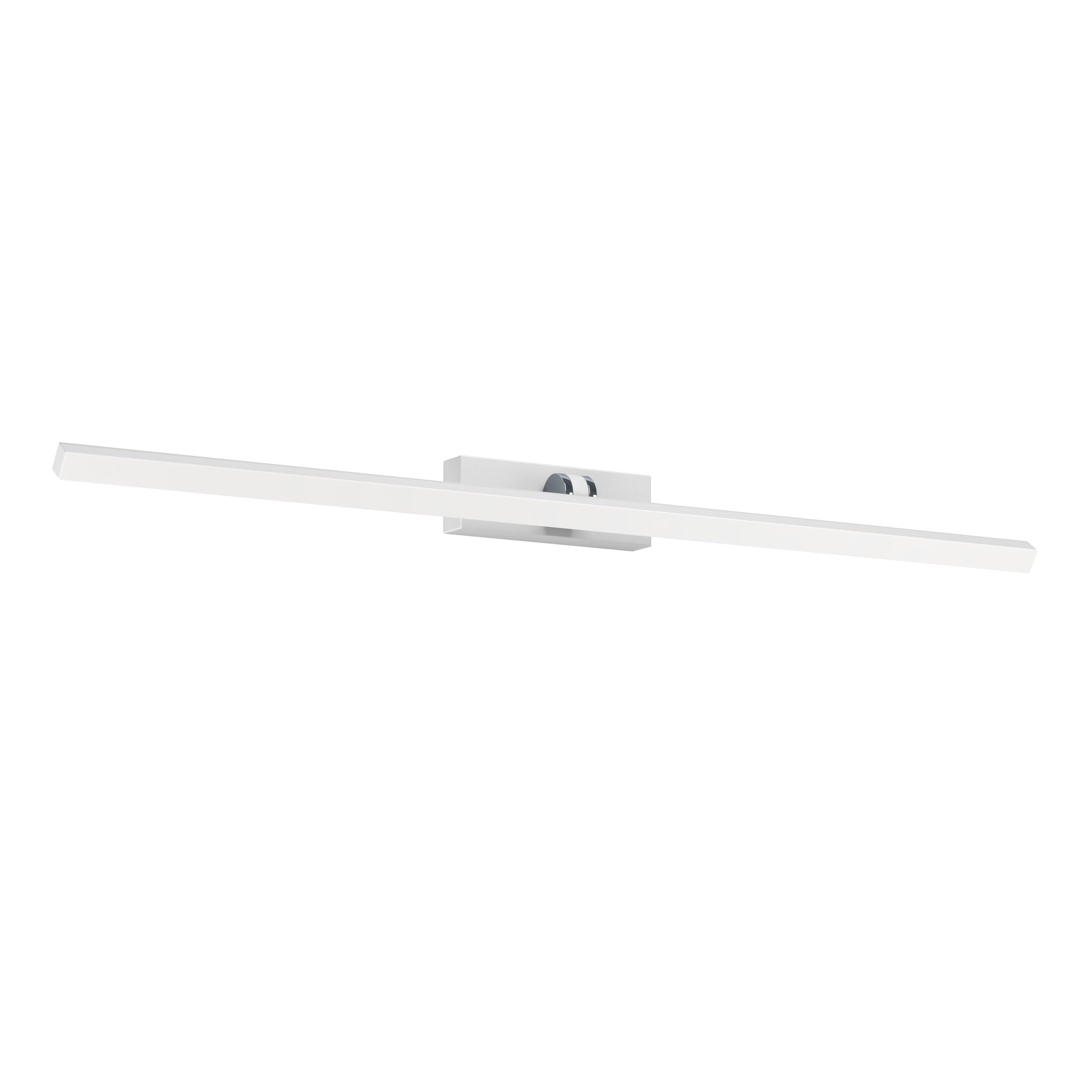 Eglo LED wall Light Verdello, Hallway and Bathroom Mirror lamp, Lighting Fixture Made of Plastic in White and Chrome Finish, Warm White, Cool White, IP44