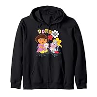 Dora the Explorer Boots the Monkey Flowers in the Rain Zip Hoodie