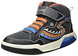 geox blinkschuhe schuhe Geox J INEK Boy C Sneaker, Black/ORANGE, 28 EU