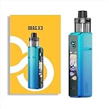 For VOOPOO Drag X3 Pod Kit 80 W (Bleu ciel) 5 ml Cartouche vide PnP X DTL Résistance PnP X 0,15 Ω/0,3 Ω | Modes SMART/RBA/ECO | Écran tactile 1,66