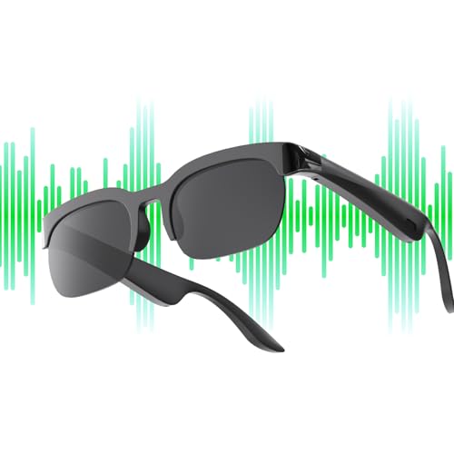 Yulokdwi Óculos inteligentes para homem - Óculos inteligentes com tecnologia avançada - armação leve proteção UV chamadas de áudio lentes unissexo para desportos e trabalho