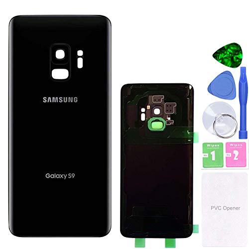 Couvercle batterie pour Samsung Galaxy S9 G960F noir minuit avec lentille caméra
