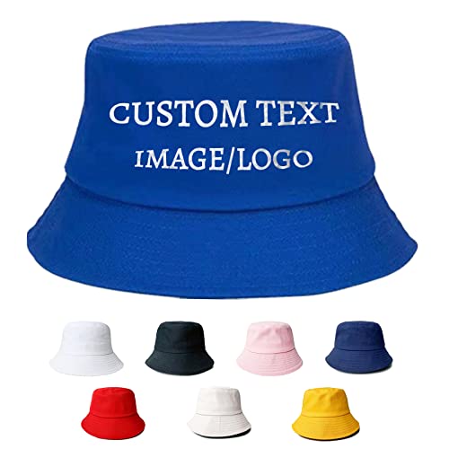 Buaodam Costura Personalizada Bordado Tie Dye Sombrero de Cubo Universal con Texto y Logotipo, Gorra de Pescador de Sombrero de Sol de Verano Personalizado para Regalo de Padre Mather Friend Cover