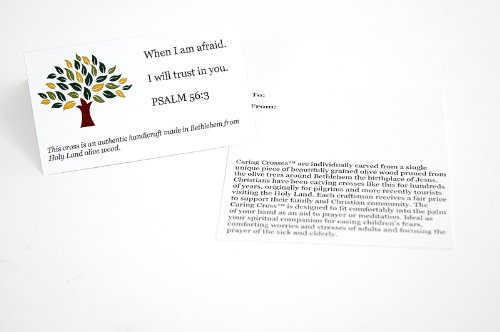 My Caring Cross Olive Wood Holding Cross Comes With Velvet Bag & Certificate (50) #TOP4