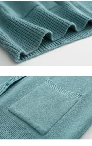 Ropa de abrigo cárdigan y suéter medio para mujeres mayores ropa polar de punto 6