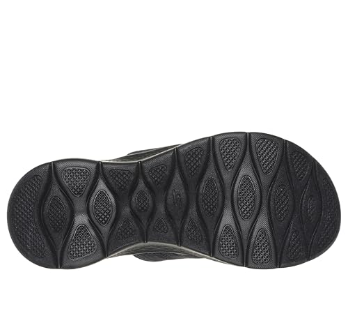 Skechers Women's GO WALK Flex Sandal - Impressed, Black/Gray, 8