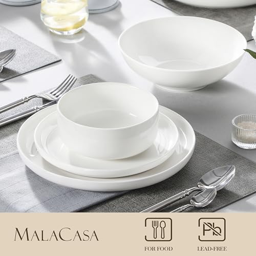 Malacasaplatesandbowlssets24piecesmodernporcelaindinnerwaresetfor6ceramicdishwaredisheswhitekitchendinnerdiningwaresetmicrowaveanddishwashersafeseriesluna Urban Country Home Decor Malacasa plates and bowls sets 24 pieces modern porcelain dinnerware set for 6 ceramic dishware dishes white kitchen dinner dining ware set microwave and dishwasher safe series luna urban country home decor
