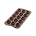 silikomart SCG51 Choco Game Silicone Mould 3D N.15 22X22 H 20 MM, Black