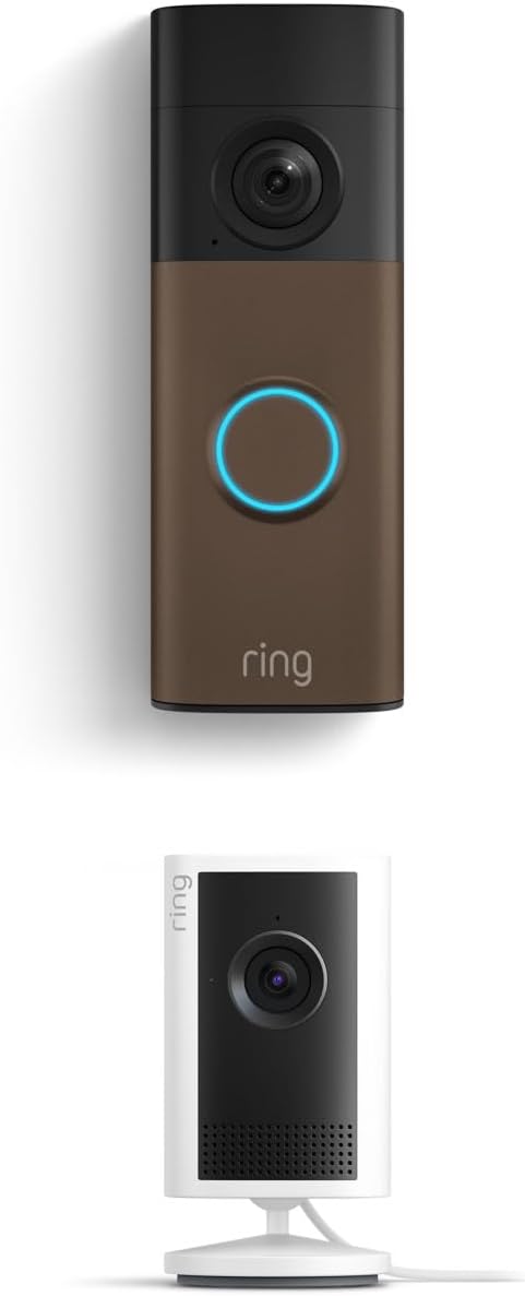 Battery Doorbell (newest model), Matte Mocha with Indoor Cam Plus, White