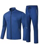 TBMPOY Men's Tracksuits Sweatsuits for Men Set Jogging Track Suits 2 Piece Casual Athletic Warm Up Sweat Suits Outfits Royal Blue 2XL