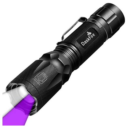 DaskFire 2 in 1 Blacklights Flashlight, UV 395nm Ultraviolet Torch Light High Lumen for Home Security, Outdoor Camping Cycling Hiking, Scorpion Hunting, Pet Urine Stain Detect, Car Fuel Leak