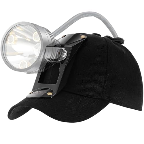 GearOZ Hunting Hat with Bracket, Hunter Cap for Headlamp Hunting Light for Coon Coyote Hog Turkey Duck Hunting, Black