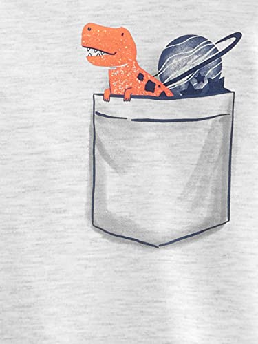 Simple Joys by Carter’s Baby-Jungen 4-Piece Poly Pajamas Pyjamaset, Blau/Grau/Dinosaurier, 12 Monate (2er Pack)