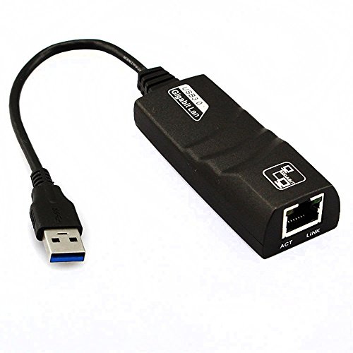 Converter USB 3.0 Ethernet Network Adapter Gigabit Ethernet Connector Supporting 10/100/1000 Mbps Ethernet, Plug Play